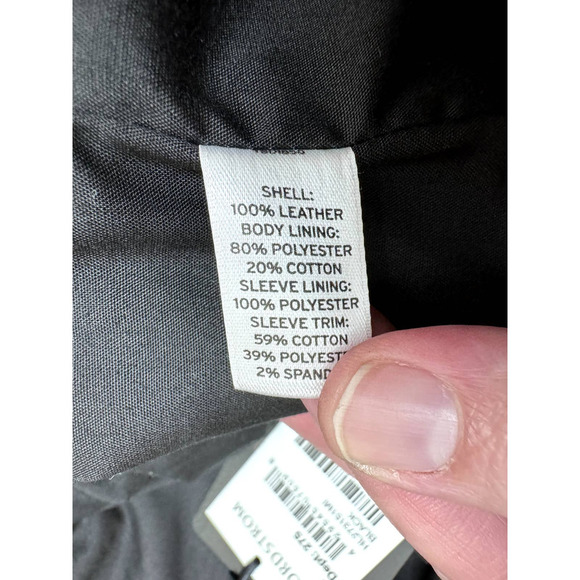 Nordstrom Trouve NWT Lanbskin Leather Bomber-Style Jacket Stretch Insert Small - Picture 15 of 16